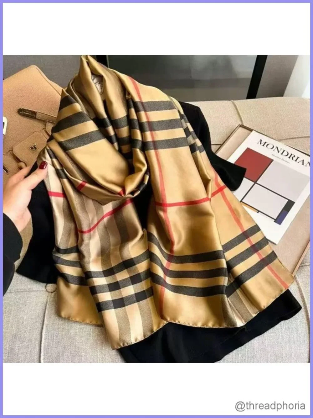 Elegant Silk Scarf Shawl for Women Lightweight Floral Satin Scarf Trendy Silky